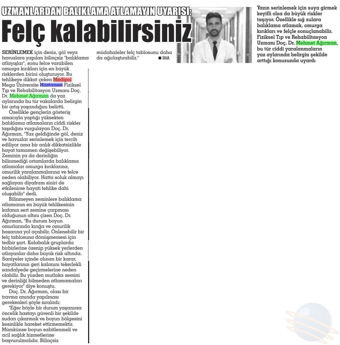 Felç Kalabilirsiniz